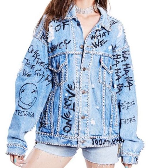 Rare LEVI'S Hand painted jacket @ I LOVE DIY by Panida - Picture 2 of 15